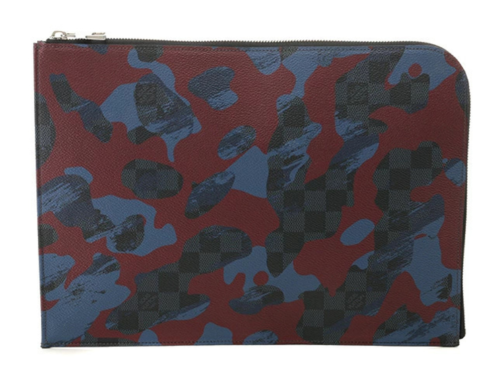 LOUIS VUITTON Clutch Bag Pochette Jour Damier Cobalt Blue